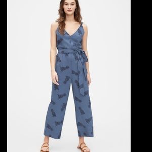 Gap Linen Blend Pineapple Jumpsuit Size 10